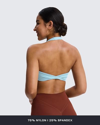 Image of Aoxjox Women's Workout Halter Sport Bras Fitness Rosie Bra Yoga Crop Tank