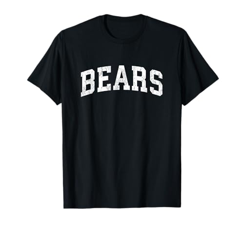Bears Mascot Vintage Athletic Sports Name Design T-Shirt