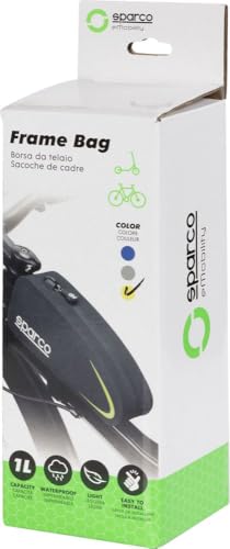 Sparco Borsa Gialla Da Telaio Per Bici In Nylon Impermeabile E Antiurto Con Cerniera Resistente - 8