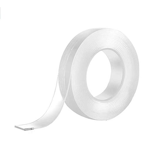 Nano Magic Tape - Multipurpose Nano Double Sided Tape - Washable Traceless Clear Adhesive Tape,Multipurpose Removable Adhesive Silicone Transparent (16.5ft/5m)
