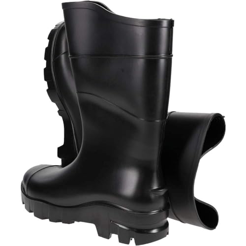 Value Slip-Resistant Black PVC Work Boots: Plain Toe, 1 Pair3