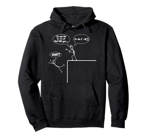Funny Science Sarcastic Fall Force Humor Nerd Gift - It's Not The Fall Force Equation - Funny Physics Science Pun Pullover Hoodie