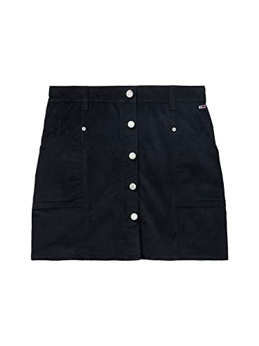 Tommy Hilfiger Women's Adaptive Corduroy Mini Skirt with Magnetic Fly Closure, Dark Sable, 4