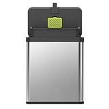EKO Kitchen Compost Bin, 7L / 1.85 Gal Stainless Steel...