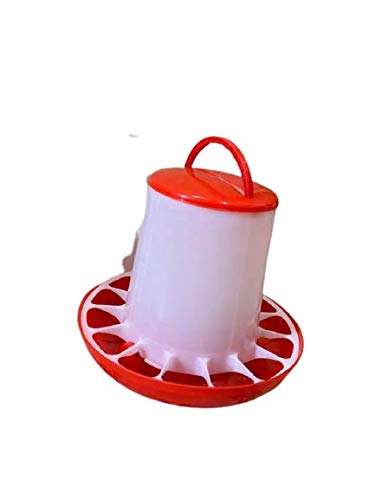 TM&W Chicken/Quail Drinker for All Birds Ground Bird (Capacity- 1 L, White)