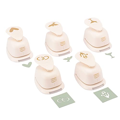 Vaessen Creative Craft Paper Punch, Wedding, 5 Pcs, Various Sizes, Circle Cutter for Crafting and Card Making, Heart, Pigeon - Image 2