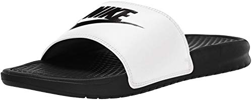 Nike Benassi Jdi Chanclas para hombre, Hombre, Color blanco y negro., 41 UE