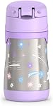 THERMOS Vacuum Insulated Stainless Steel 10oz Straw Bottle, Stars