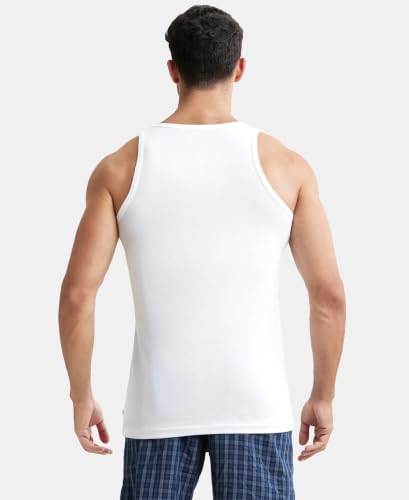 Jockey 8820 Men's White Cotton Vest (Pack of 3) - Image 6