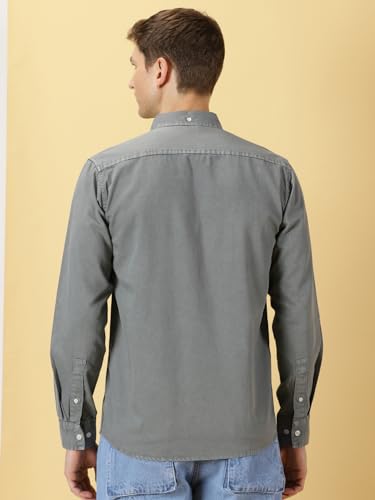 Image of Thomas Scott Men's | Solid | Full Sleeve | Slim Fit | 100% Cotton | Spread Collar | Casual Shirt