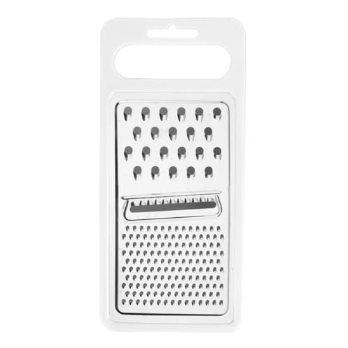 Chef Aid Traditional 3 Way Grater, Flat Hand Grater for Kitchen Use and Perfect for Cheese, Vegetables and Spices, with Plastic Frame to aid Grip and Comfort - Image 3