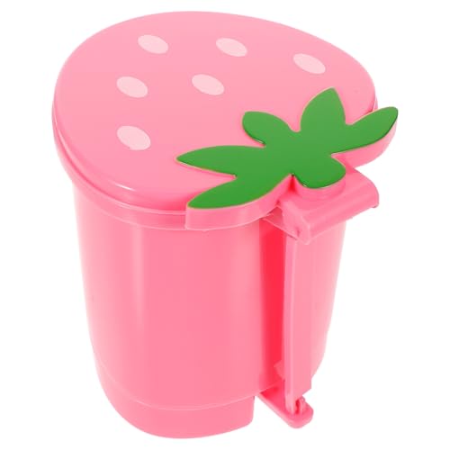 Mini caneca de basura compacta rosa de 6.3 pulgadas