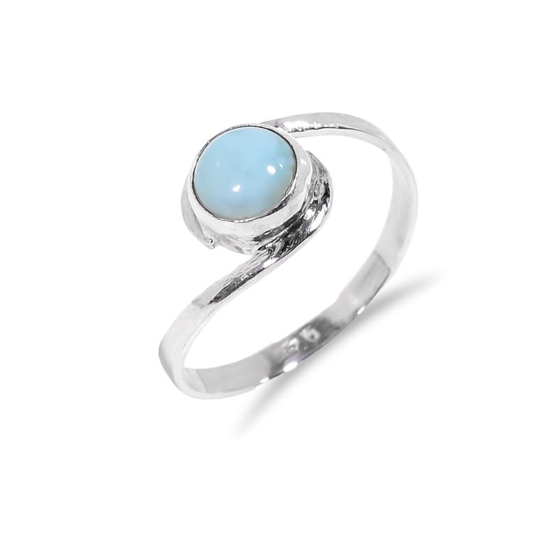 Bague Larimar et argent fin, le cadeau de fiançailles idéal et intemporel