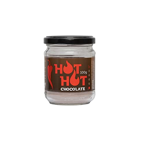 I LOVE SPICY Hot Hot Chocolate Chocolat en Poudre avec du Piment Hot Portugal et de la Cannelle pour Faire du Chocolat Chaud 100 g, Piquant 1/5