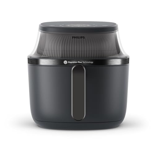 Philips Airfryer Série 3000 - Air Fryer 6.2L, 16-en-1, Fenêtre de cuisson, Technologie RapidAir, jusqu'à 90% de matières grasses en moins, Application HomeID, coloris Noir (NA330/00)
