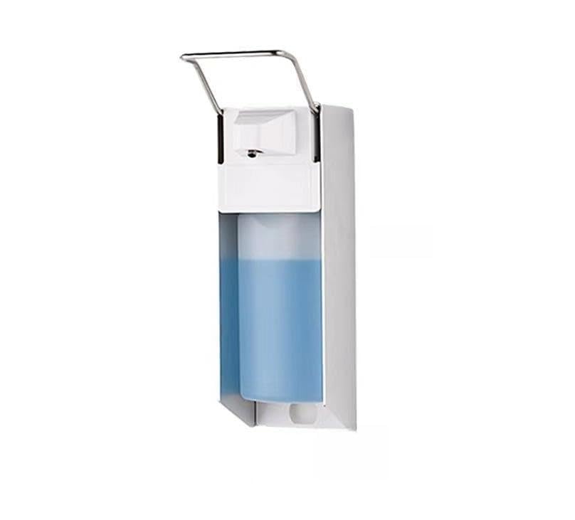 Gettimore Dispensador de jabón y jabón de pared de aleación de aluminio con bomba ajustable de 1 a 3 ml, capacidad de 500 ml, baño, cocina y oficina