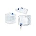 Produktbild Relaxdays Faltkanister 4er Set, 10 l, Hahn, Schraubdeckel, Griff, Wasserkanister Camping, BPA-frei, transparent/blau