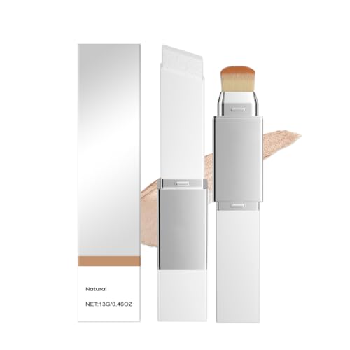 CWED 2 Piezas Base Maquillaje Barra Chartming,Crema Que Cambia De Color,Corrector Alta Cobertura,Resistente Agua Y Al Sudor,Para Un Maquillaje Natural(Natural)