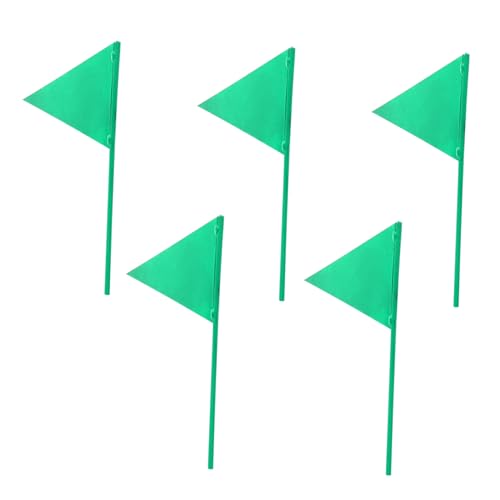 WHAMVOX Sturdy Shot Put Marker Flag Reusable Iron Flags Small Triangle Field Accessory