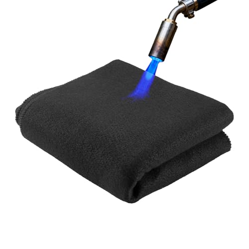 Image of VEVOR Carbon Felt Welding Blanket, 40" x 40" Flame Retardant Welding Blanket, Up to 1800°F Heat Resistant Safety Protection Blanket, 3.5mm Thickened Carbon Fiber Fireproof Insulation Mat Pad