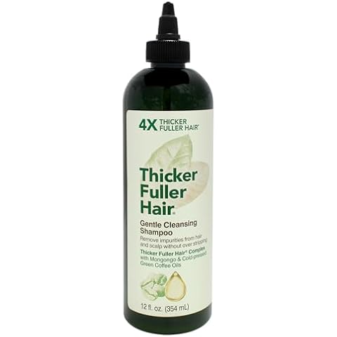 Thicker Fuller Hair Gentle Cleansing Shampoo - Hair Thickening, Clarifying Shampoo - Lightweight, Gentle Shampoo Formula - Natural Ingredients - 12 oz Cover