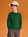 Haloumoning Boys Sweaters Kids Crewneck Long Sleeve Knit Pullover Sweater 5-14 Years Dark Green