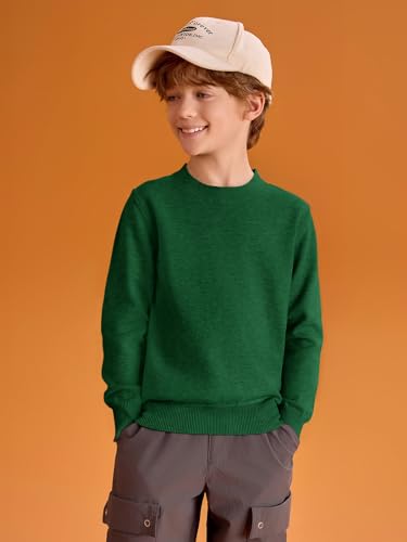 Haloumoning Boys Sweaters Kids Crewneck Long Sleeve Knit Pullover Sweater 5-14 Years2