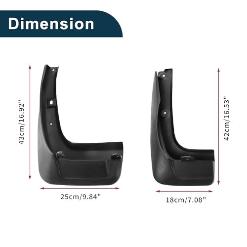 Image of Mud Flaps Splash Guards for Toyota Highlander 2015-2020 Front & Rear Mud Guards W /Mount Accessories