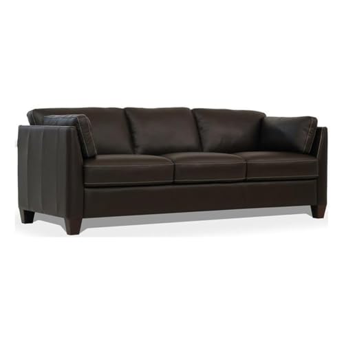 Acme-Matias-Leather-Sofa-in-Chocolate Acme Matias Leather Sofa in Chocolate
