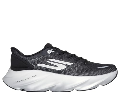 Image of Skechers GO Run MAX Road 7 Mens Performance, Black White, 12