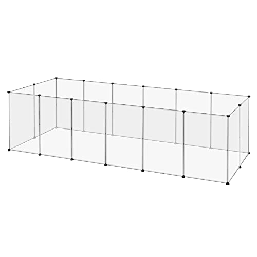 EUGAD Enclos Lapin en Plastique, Parc pour Cochon d'Inde 302x102x72cm