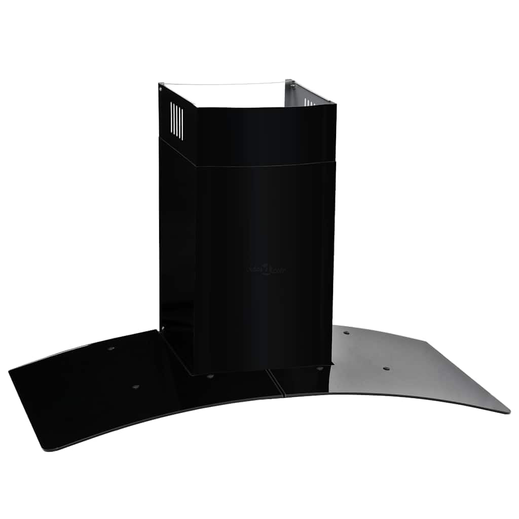 Okap kuchenny, montaż na ścianie, stal nierdzewna, czarny, 90 cm, odsysanie 756 m³/h, dotykowe elementy obsługowe, oświetlenie LED, aluminiowy filtr przeciwtłuszczowy i filtr węglowy do