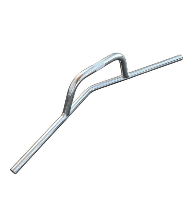 Manubrio BMX Riser 22,2 mm – 120 mm High Rise manubrio bicicletta in alluminio ad alta resistenza – 680 mm/720 mm nero & argento – ideale per bici elettriche, Cruiser & retrò (argento lucido, 680 mm)