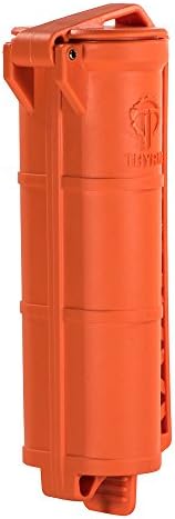 Thyrm CellVault XL Battery Storage (Rescue Orange) Case for AA, AAA, CR123, 18650 Batteries, Survival Gear, Made in USA
