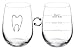 17 oz Stemless Wine Glass Funny Two Sided Good Day Bad Day Don't Even Ask Dentist Dental Assistant