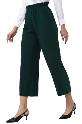 Image of Van Heusen Women's Relaxed Fit High Rise Relaxed Formal Elastic Waist Paperbag Pants