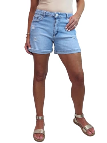 Short jean femme stretch et confortable à taille haute galbante pour sublimer la silhouette