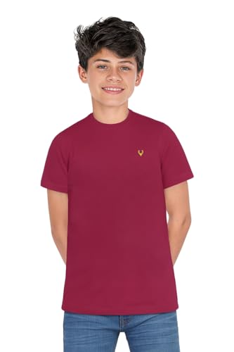 Allen Solly Boys Crew Neck Cotton Regular Fit T-Shirt | Solid Des...