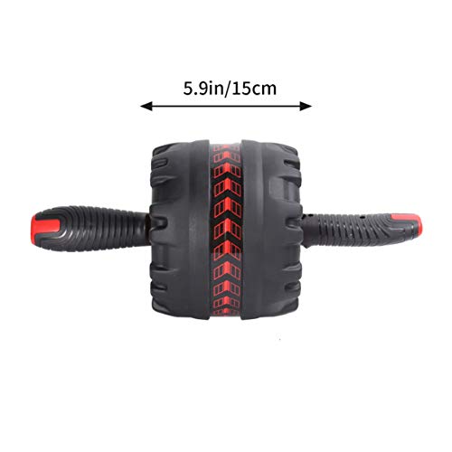 Roda fitness Besportble com joelheira para treino, equipamento de exercício com roda de rolo de ABS