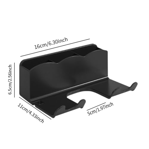 Garende Suporte para secador de cabelo com prateleira de armazenamento, Preto