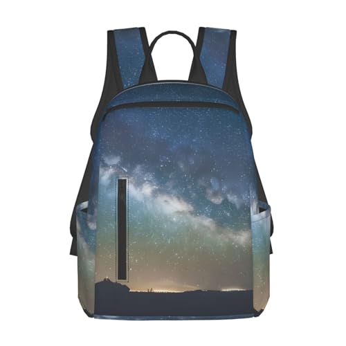 Sac à dos ciel étoilé noir et léger taille unique pour travail et voyages