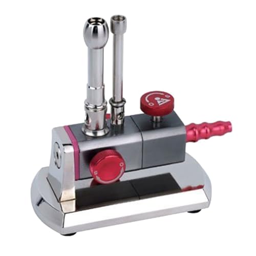 Double Tube Lab Bunsen Burner, 30° Rotatable Propane Gas Light Burner with Individual Flame Control, Heavy Duty Metal Laboratory Gas Burner for Bottled Propane Gas, Lab Scientific Heating Tools