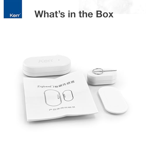 Image of Kerr Smart Door and Window Sensors | Tuya Smart Alarm with Free Notification | APP Control Home Security Alarm System | Compatible with Alexa, Google Home.
