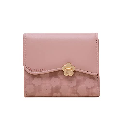 Small Wallets for Women Cute with Coin Purse Card Holder Ladies Mini Wallet Pink