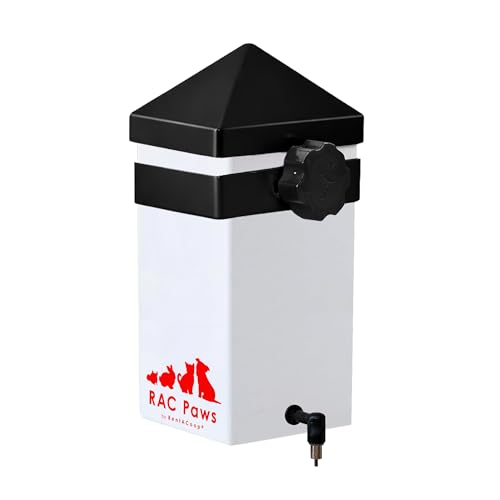 RentACoop 32oz(1L) Small Animal Drinker with No-Drip Brass Nipple - Suitable for Small Pets, Bunnies, Hamsters, Guinea Pigs, Rabbits, Chinchillas, Gerbil, Mice and Rats