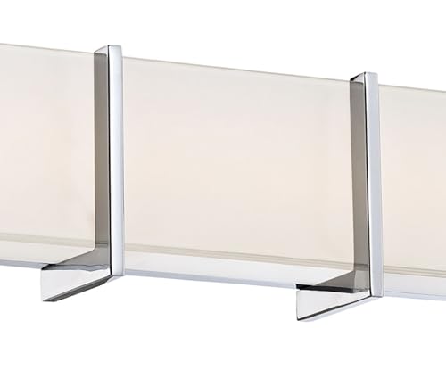 Image of Minka Lavery 2922-77-L High Rise LED Vanity Bath Light, 1-Light, 37 Total Watts, 24.25-in H x 5.5-in W, Chrome