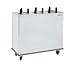 Delfield CAB3-725ET Even Temp Mobile Enclosed Three Stack Heated Dish Dispenser / Warmer For 6