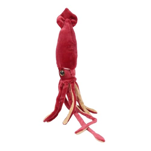 Generisch Calamardo de peluche gigante de 65 cm de calamar | Lindo animal marino de peluche del mar rojo para regalos de cumpleaños, vacaciones, niños, coleccionistas, peluches