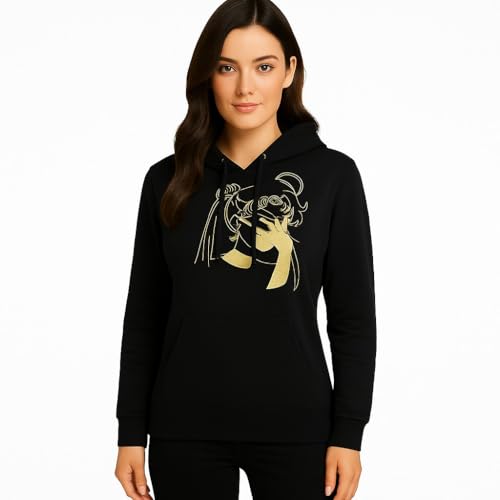 Image of Raves Womens Stylish Printed Hoodie | Trendy Cotton Fleece Hooded Sweatshirt for Women & Girls | Full Sleeve Winter Wear Pullover