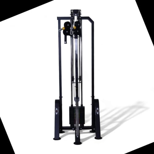 Image of GYM24 EQUIPMENTS Alloy Steel Dual Pully Cable Cross Single Weight Tower For Home Gym Cc-111 With Iron (60), Black